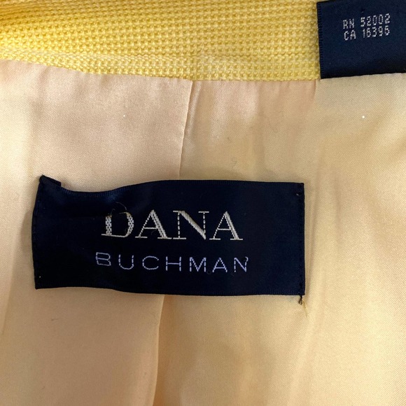 Dana Buchman Yellow Piqueé Jacket Blazer S EUC - Picture 2 of 15